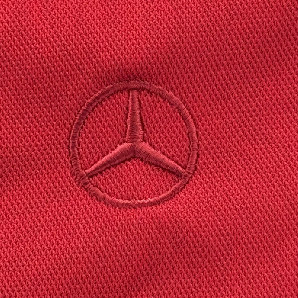 Nike Golf Polo Shirt 2XL Red Dri-Fit Mercedes Benz Embroidered Logo Workwear - Picture 3 of 10
